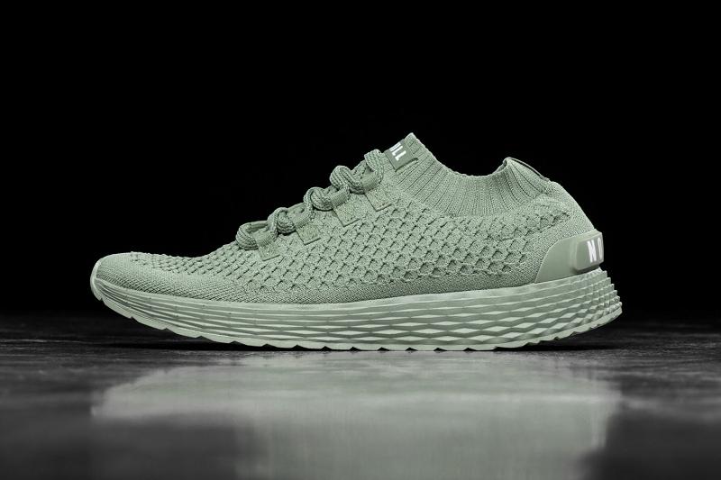 Men\'s Nobull Seafoam Reflective Knit Running Shoes Mint | SG X2031Y